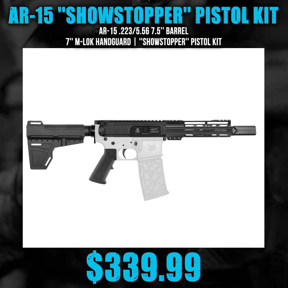 AR-15 .223/5.56 7.5'' Barrel 7'' M-LOK Handguard | ''SHOWSTOPPER'' Pistol Kit AR-15 .223/5.56 7.5'' Barrel 7'' M-LOK Handguard | ''SHOWSTOPPER'' Pistol Kit