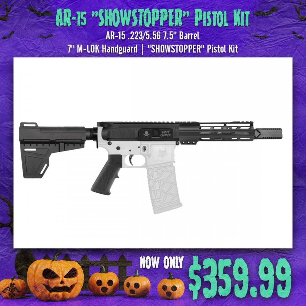 AR-15 .223/5.56 7.5'' Barrel 7'' M-LOK Handguard | ''SHOWSTOPPER'' Pistol Kit