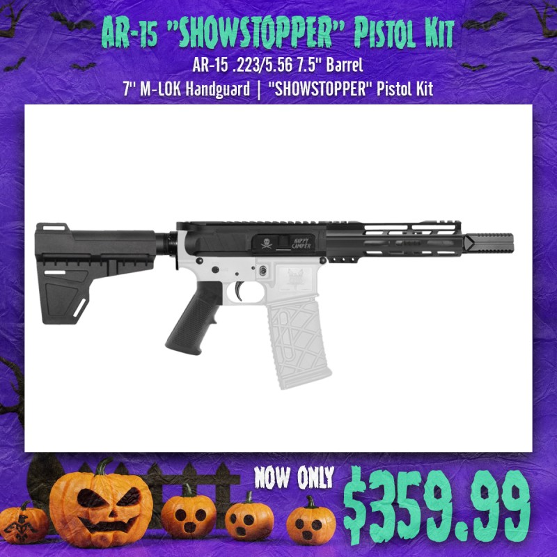 AR-15 .223/5.56 7.5'' Barrel 7'' M-LOK Handguard | ''SHOWSTOPPER'' Pistol Kit