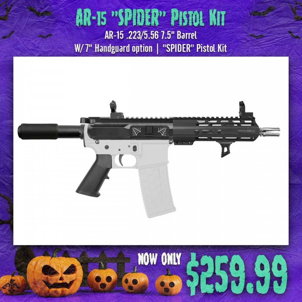 AR-15 .223/5.56 7.5" Barrel W/ 7" Handguard option | ''SPIDER'' Pistol Kit