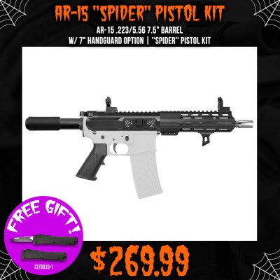 AR-15 .223/5.56 7.5" Barrel W/ 7" Handguard option | ''SPIDER'' Pistol Kit
