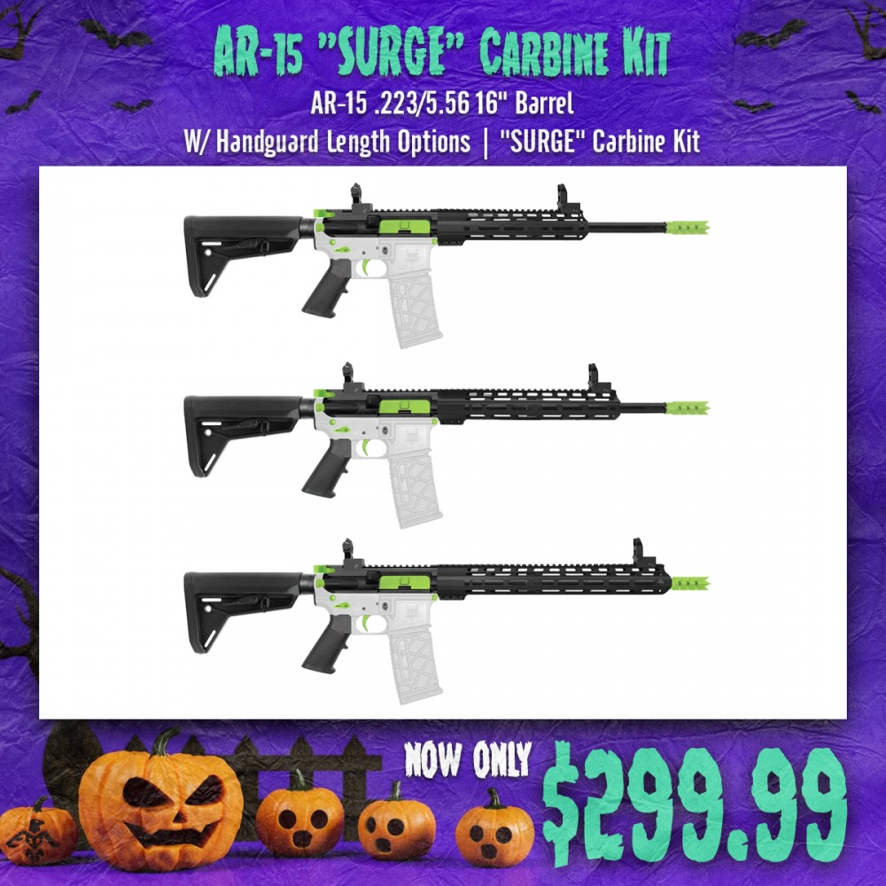 AR-15 .223/5.56 16" Barrel W/ Handguard Length Options| ''SURGE'' Carbine Kit