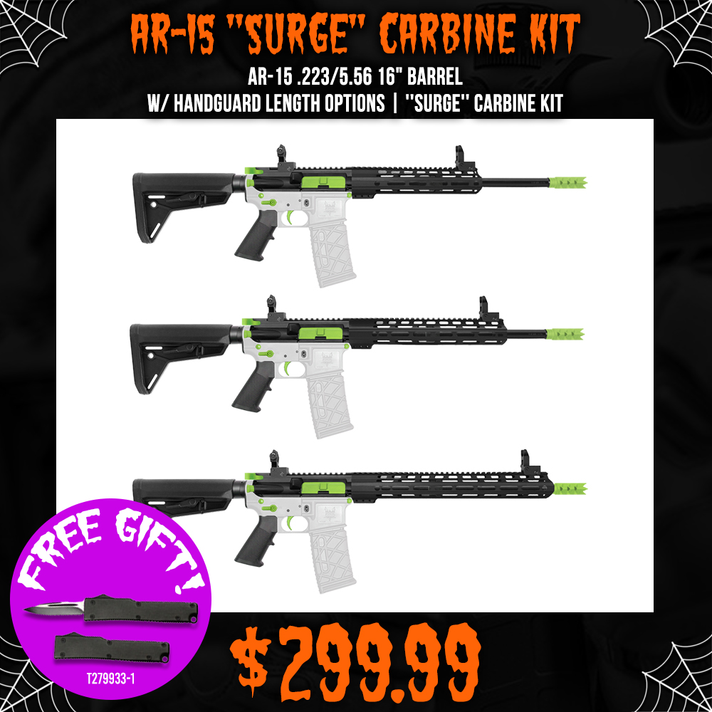 AR-15 .223/5.56 16" Barrel W/ Handguard Length Options| ''SURGE'' Carbine Kit AR-15 .223/5.56 16" Barrel W/ Handguard Length Options| ''SURGE'' Carbine Kit