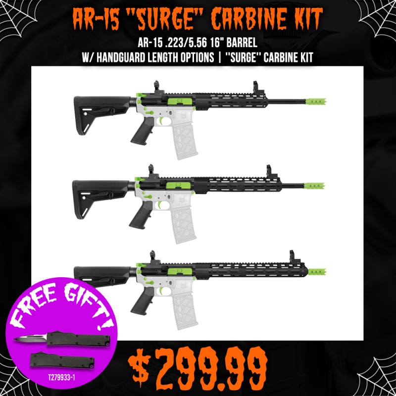 AR-15 .223/5.56 16" Barrel W/ Handguard Length Options| ''SURGE'' Carbine Kit AR-15 .223/5.56 16" Barrel W/ Handguard Length Options| ''SURGE'' Carbine Kit