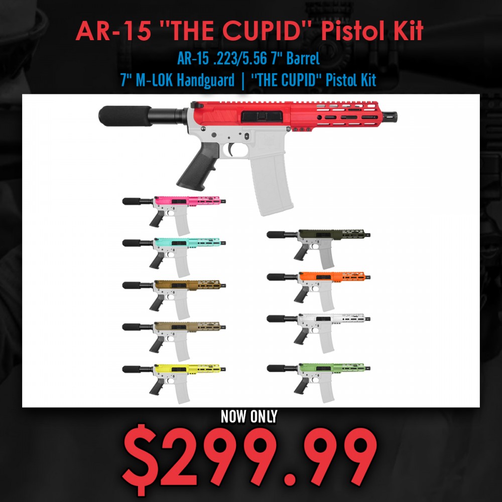 AR-15 .223/5.56 7" Barrel 7" M-LOK Handguard | ''THE CUPID'' Pistol Kit