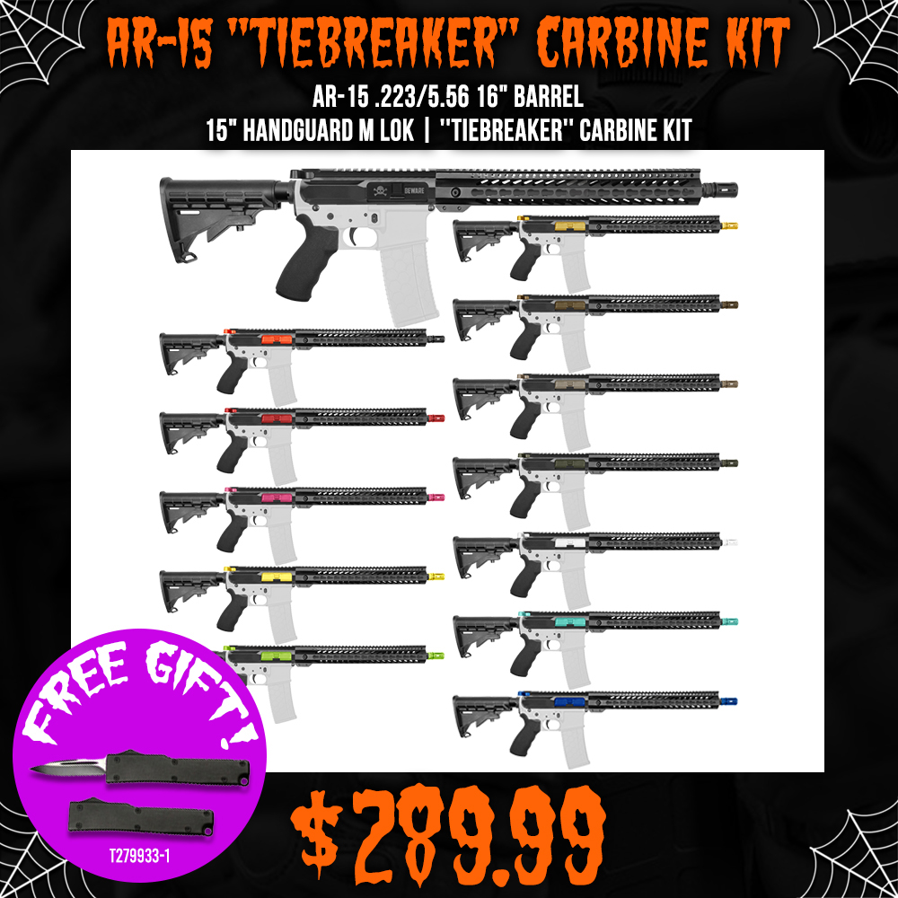 AR-15 .223/5.56 16" Barrel 15" Handguard M Lok| ''TIEBREAKER'' Carbine Kit AR-15 .223/5.56 16" Barrel 15" Handguard M Lok| ''TIEBREAKER'' Carbine Kit