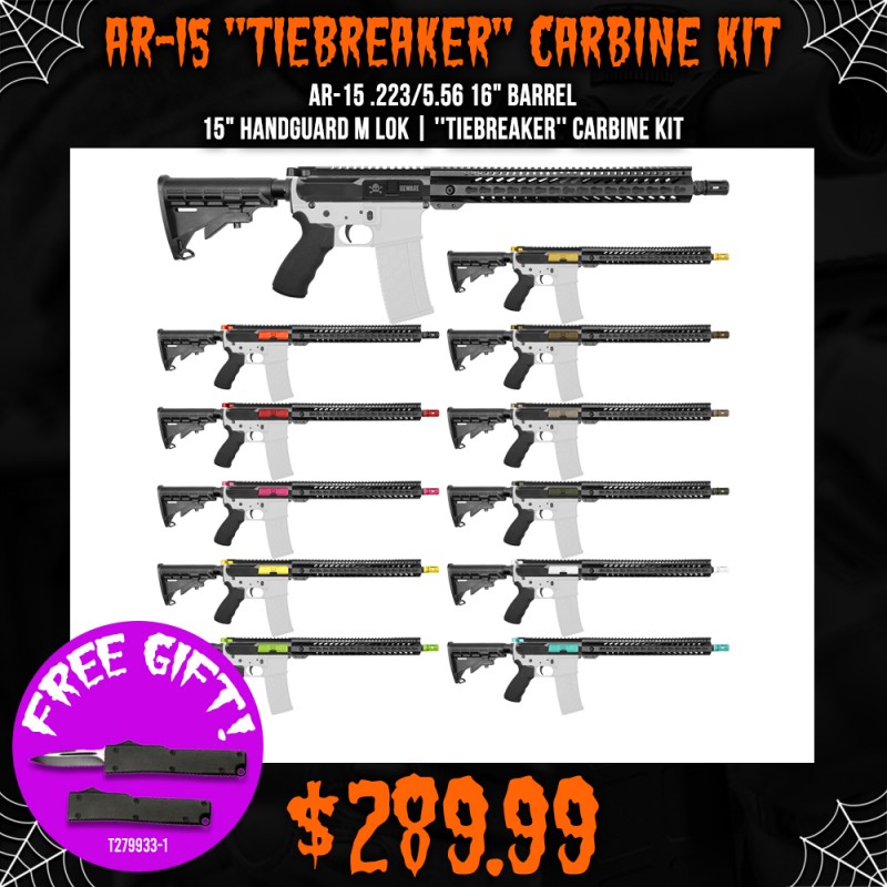 AR-15 .223/5.56 16" Barrel 15" Handguard M Lok| ''TIEBREAKER'' Carbine Kit AR-15 .223/5.56 16" Barrel 15" Handguard M Lok| ''TIEBREAKER'' Carbine Kit