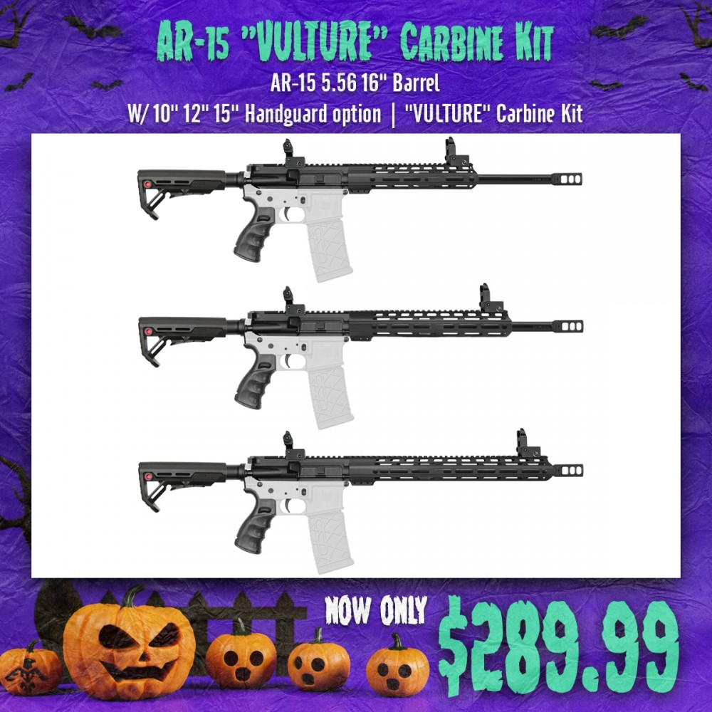 AR-15 5.56 16" Barrel W/ 10'' 12" 15'' Handguard option | ''VULTURE'' Carbine Kit