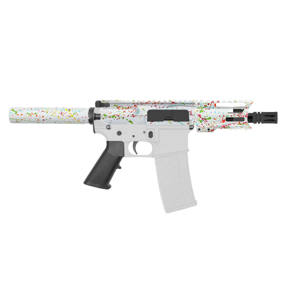 AR-15 .223/5.56 5" Barrel W/ 4'' Handguard | ''WHI SPLATTER -4 MARK II'' Pistol Kit AR-15 .223/5.56 5" Barrel W/ 4'' Handguard | ''WHI SPLATTER -4 MARK II'' Pistol Kit