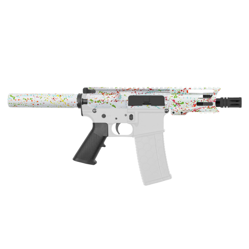 AR-15 .223/5.56 5" Barrel W/ 4'' Handguard | ''WHI SPLATTER -4 MARK II'' Pistol Kit AR-15 .223/5.56 5" Barrel W/ 4'' Handguard | ''WHI SPLATTER -4 MARK II'' Pistol Kit