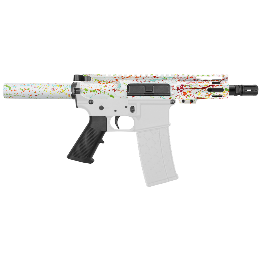 AR-15 .223/5.56 5" Barrel  W/ 4'' Handguard | ''WHI SPLATTER -4 MARK II'' Pistol Kit