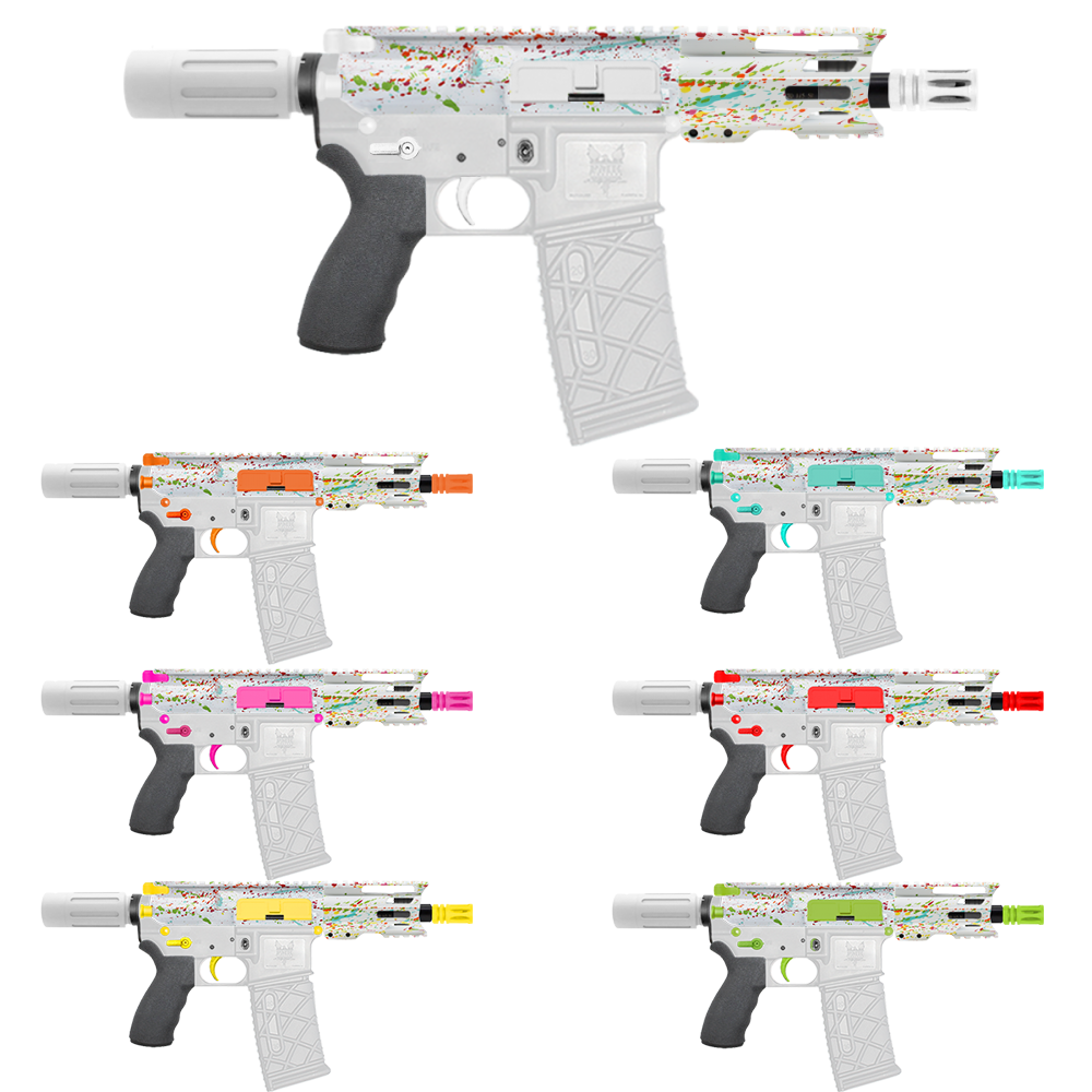 AR-15 .223/5.56 5" Barrel  W/ 4'' Handguard | ''WHI SPLATTER -4'' Pistol Kit