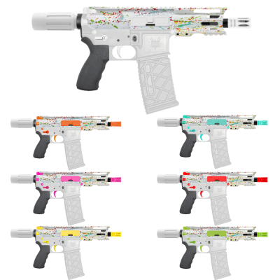 AR-15 .223/5.56 5" Barrel  W/ 4'' Handguard | ''WHI SPLATTER -4'' Pistol Kit
