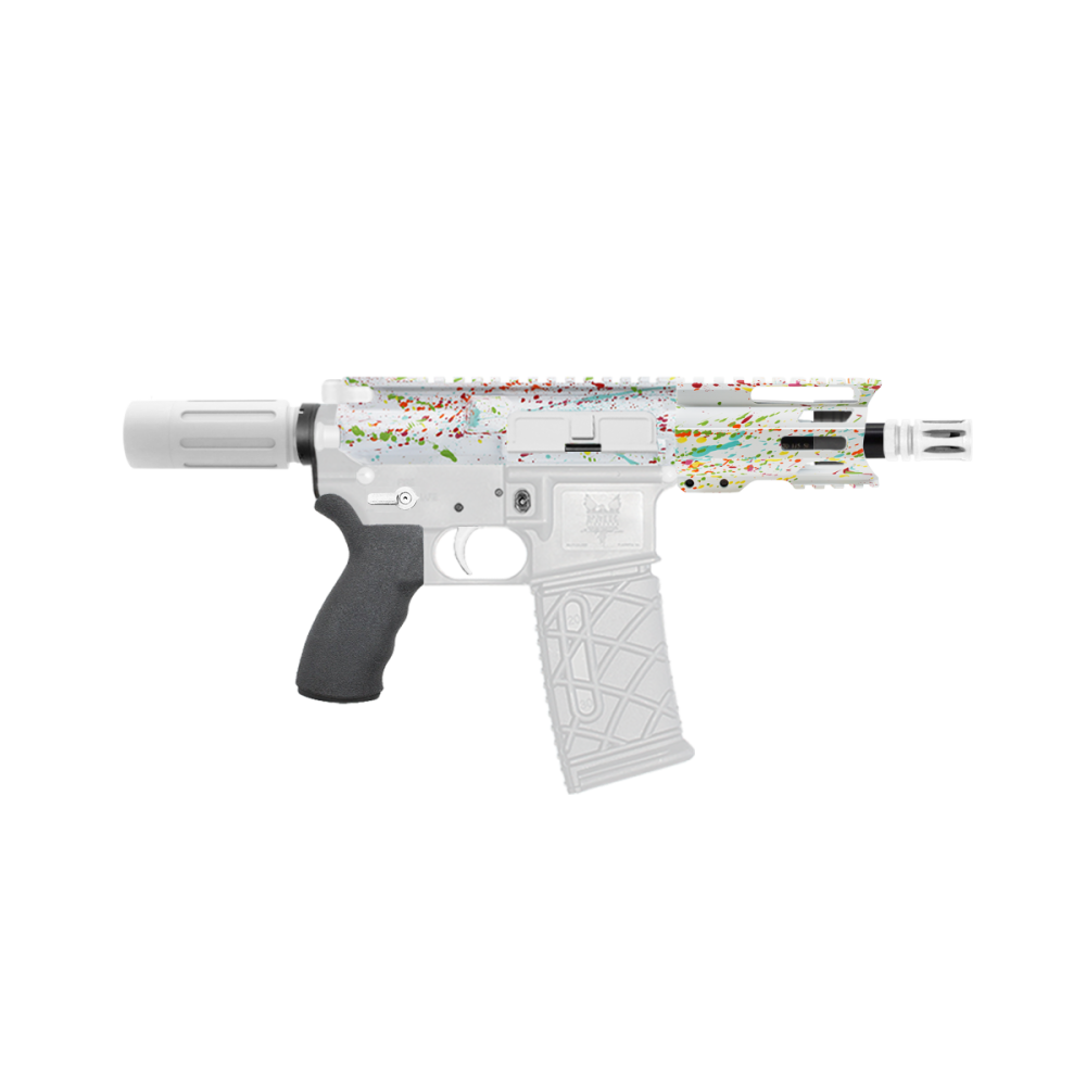 AR-15 .223/5.56 5" Barrel  W/ 4'' Handguard | ''WHI SPLATTER -4'' Pistol Kit