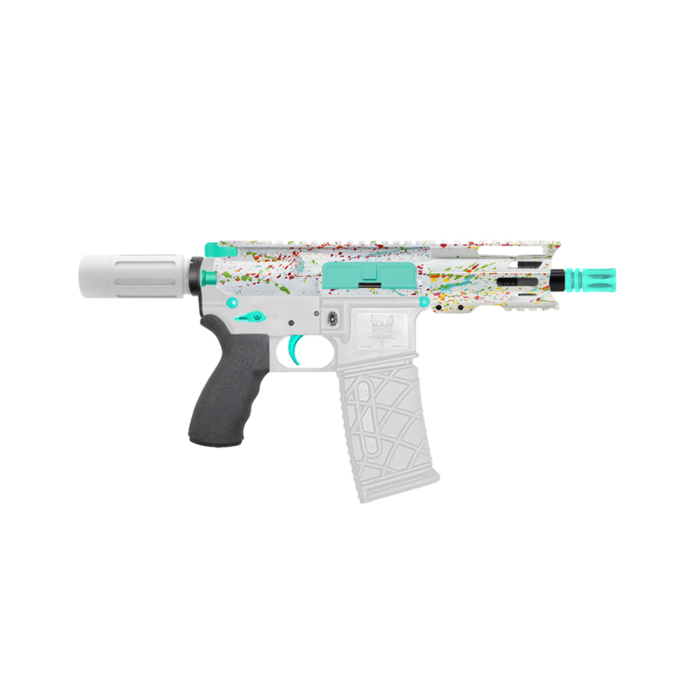 AR-15 .223/5.56 5" Barrel W/ 4'' Handguard | ''WHI SPLATTER -4'' Pistol Kit AR-15 .223/5.56 5" Barrel W/ 4'' Handguard | ''WHI SPLATTER -4'' Pistol Kit