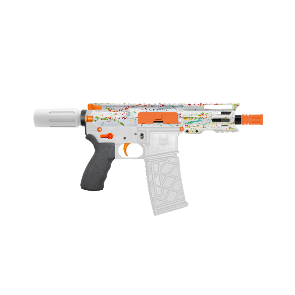 AR-15 .223/5.56 5" Barrel  W/ 4'' Handguard | ''WHI SPLATTER -4'' Pistol Kit