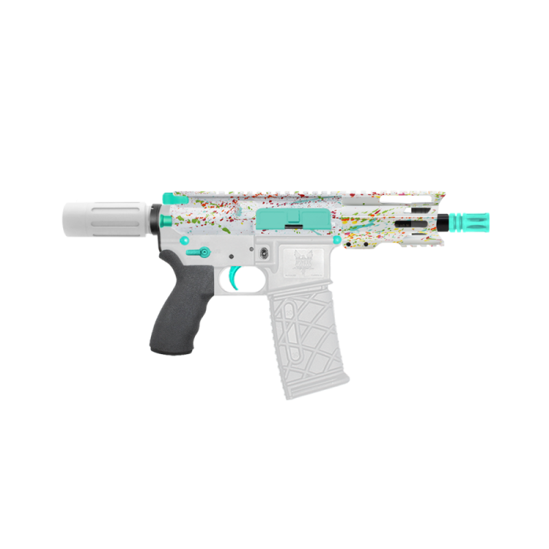 AR-15 .223/5.56 5" Barrel  W/ 4'' Handguard | ''WHI SPLATTER -4'' Pistol Kit