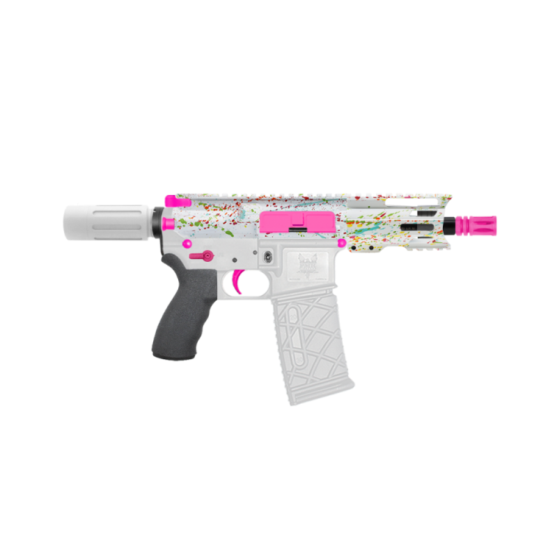 AR-15 .223/5.56 5" Barrel  W/ 4'' Handguard | ''WHI SPLATTER -4'' Pistol Kit