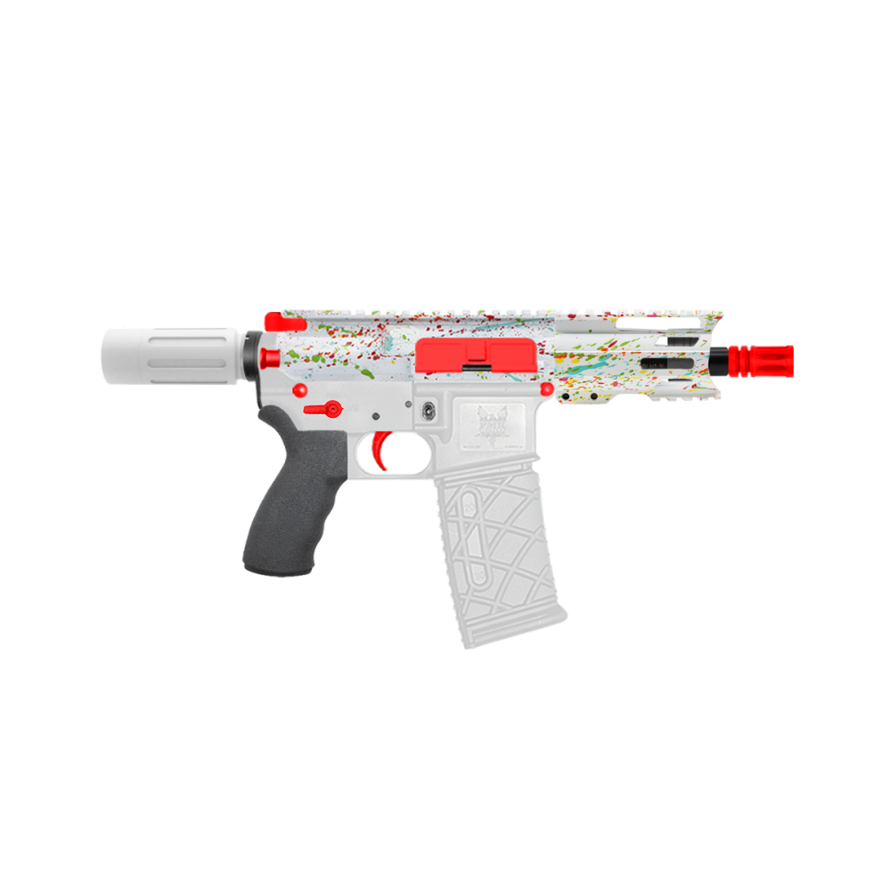 AR-15 .223/5.56 5" Barrel  W/ 4'' Handguard | ''WHI SPLATTER -4'' Pistol Kit