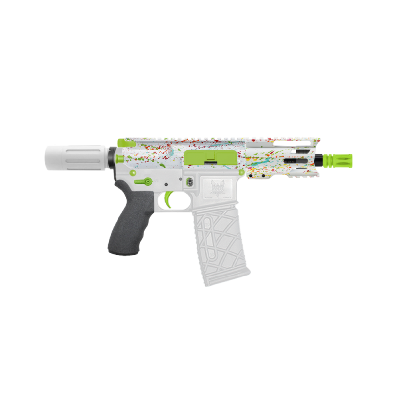 AR-15 .223/5.56 5" Barrel  W/ 4'' Handguard | ''WHI SPLATTER -4'' Pistol Kit
