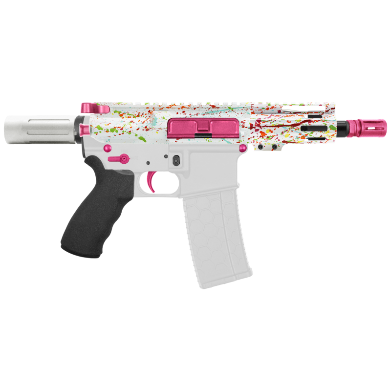 AR-15 .223/5.56 5" Barrel  W/ 4'' Handguard | ''WHI SPLATTER -4'' Pistol Kit