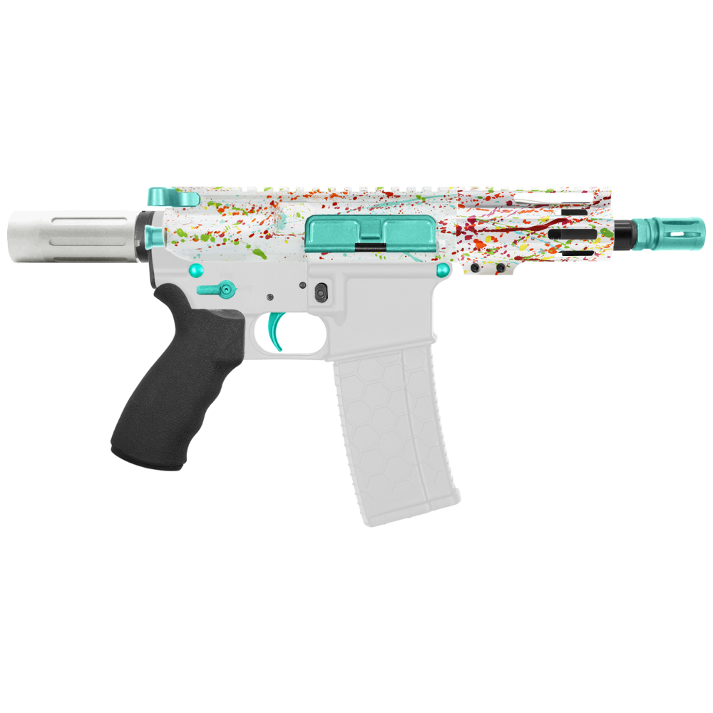 AR-15 .223/5.56 5" Barrel  W/ 4'' Handguard | ''WHI SPLATTER -4'' Pistol Kit