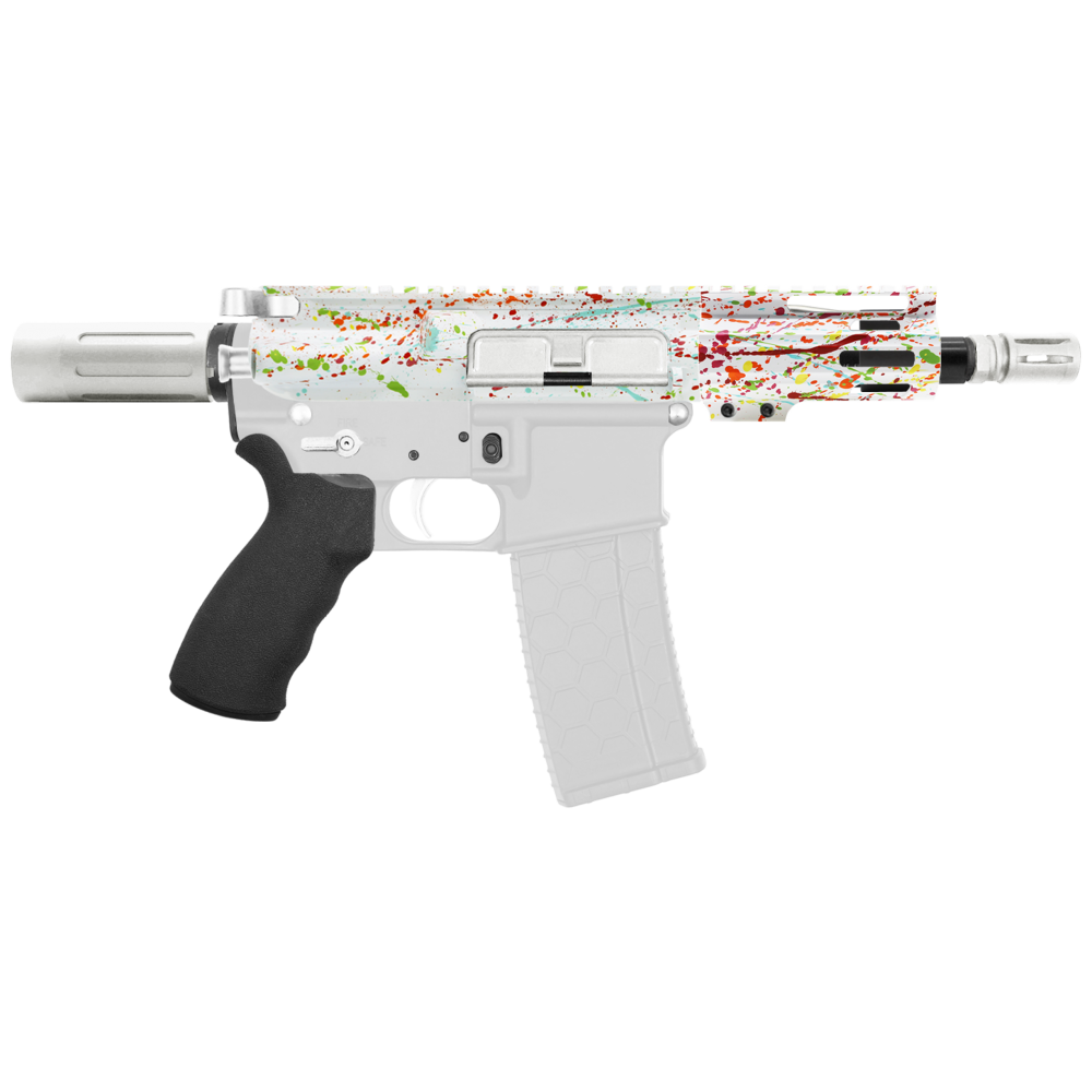 AR-15 .223/5.56 5" Barrel  W/ 4'' Handguard | ''WHI SPLATTER -4'' Pistol Kit