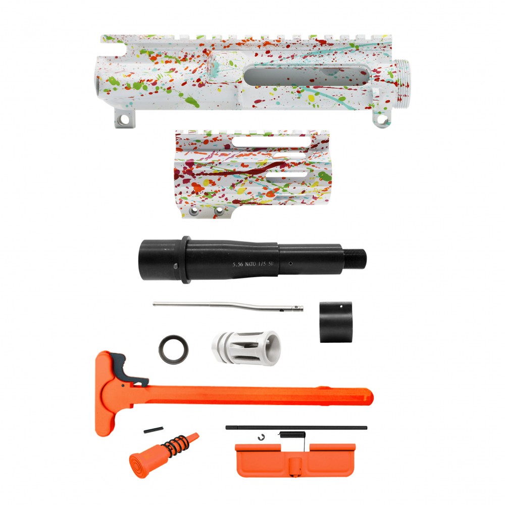 AR-15 .223/5.56 5" Barrel  W/ 4'' Handguard | ''WHI SPLATTER -4'' Pistol Kit