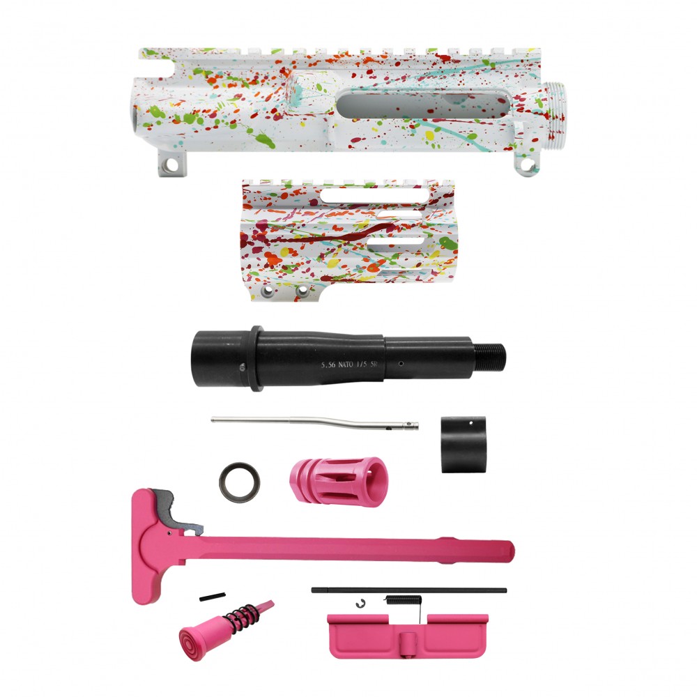 AR-15 .223/5.56 5" Barrel  W/ 4'' Handguard | ''WHI SPLATTER -4'' Pistol Kit