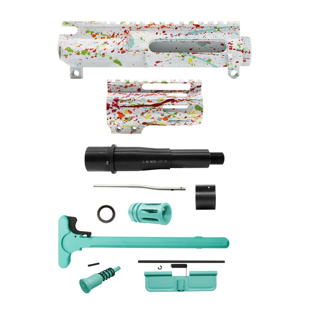 AR-15 .223/5.56 5" Barrel  W/ 4'' Handguard | ''WHI SPLATTER -4'' Pistol Kit