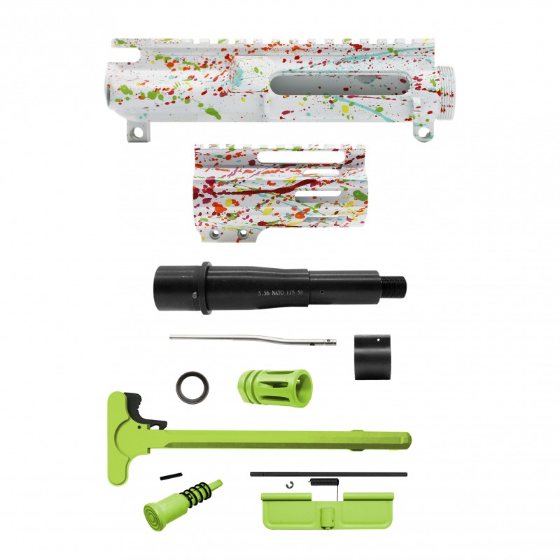 AR-15 .223/5.56 5" Barrel  W/ 4'' Handguard | ''WHI SPLATTER -4'' Pistol Kit