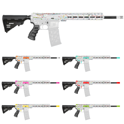 AR-15 .223/5.56 16" Barrel W/ 12'' Handguard | ''WHI SPLATTER MARK II'' Carbine Kit