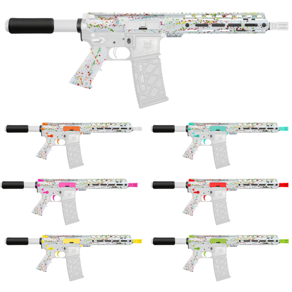 AR-15 .223/5.56 10" Barrel  W/ 10'' Handguard | ''WHI SPLATTER MARK II'' Pistol Kit
