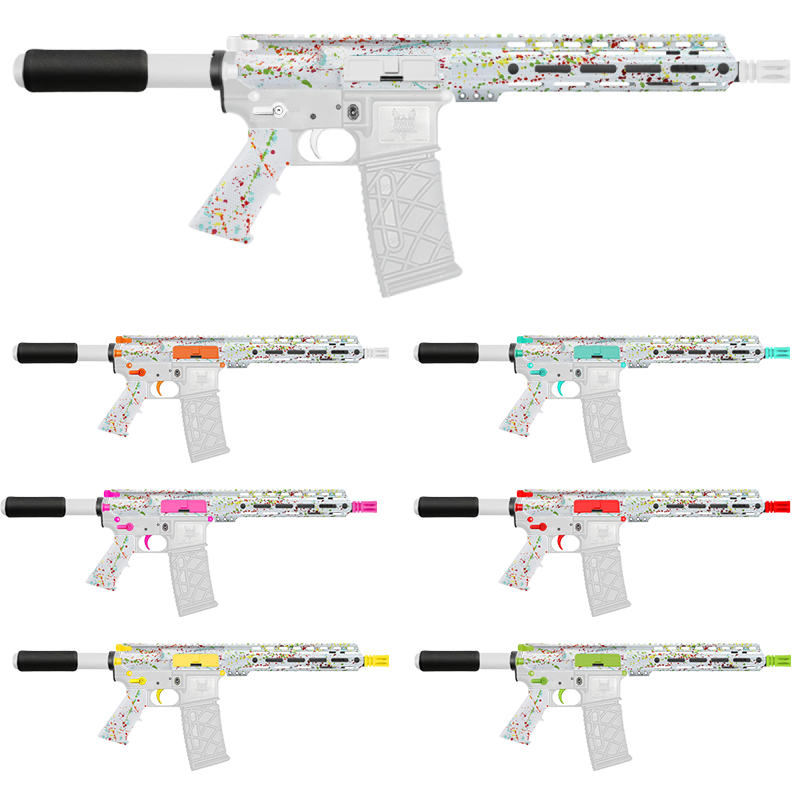 AR-15 .223/5.56 10" Barrel  W/ 10'' Handguard | ''WHI SPLATTER MARK II'' Pistol Kit