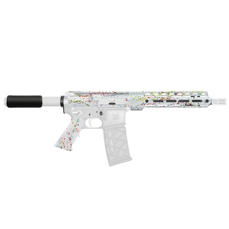 AR-15 .223/5.56 10" Barrel  W/ 10'' Handguard | ''WHI SPLATTER MARK II'' Pistol Kit