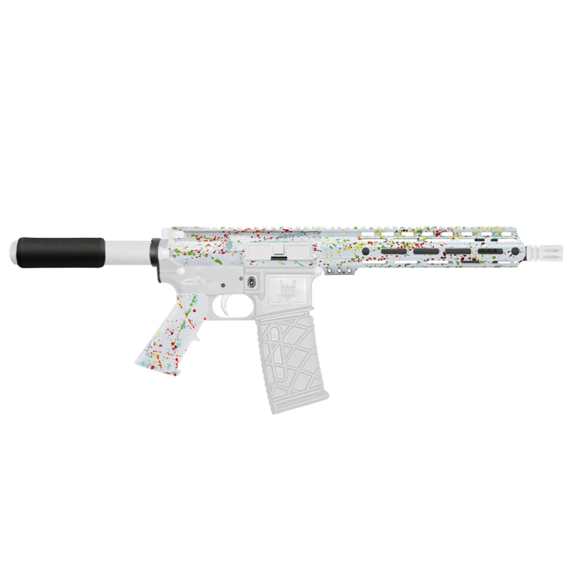 AR-15 .223/5.56 10" Barrel  W/ 10'' Handguard | ''WHI SPLATTER MARK II'' Pistol Kit