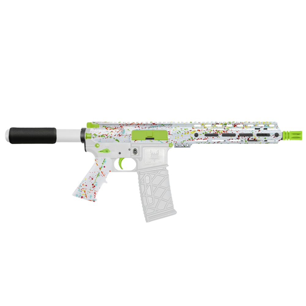 AR-15 .223/5.56 10" Barrel  W/ 10'' Handguard | ''WHI SPLATTER MARK II'' Pistol Kit