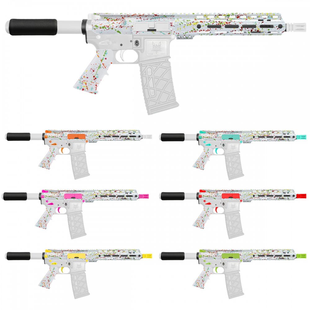 AR-15 .223/5.56 10" Barrel  W/ 10'' Handguard | ''WHI SPLATTER MARK II'' Pistol Kit