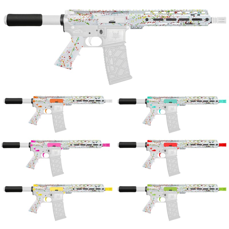 AR-15 .223/5.56 10" Barrel  W/ 10'' Handguard | ''WHI SPLATTER MARK II'' Pistol Kit