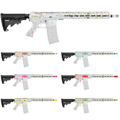 AR-15 .223/5.56 16" Barrel W/ 15'' Handguard|''WHI SPLATTER'' Carbine Kit