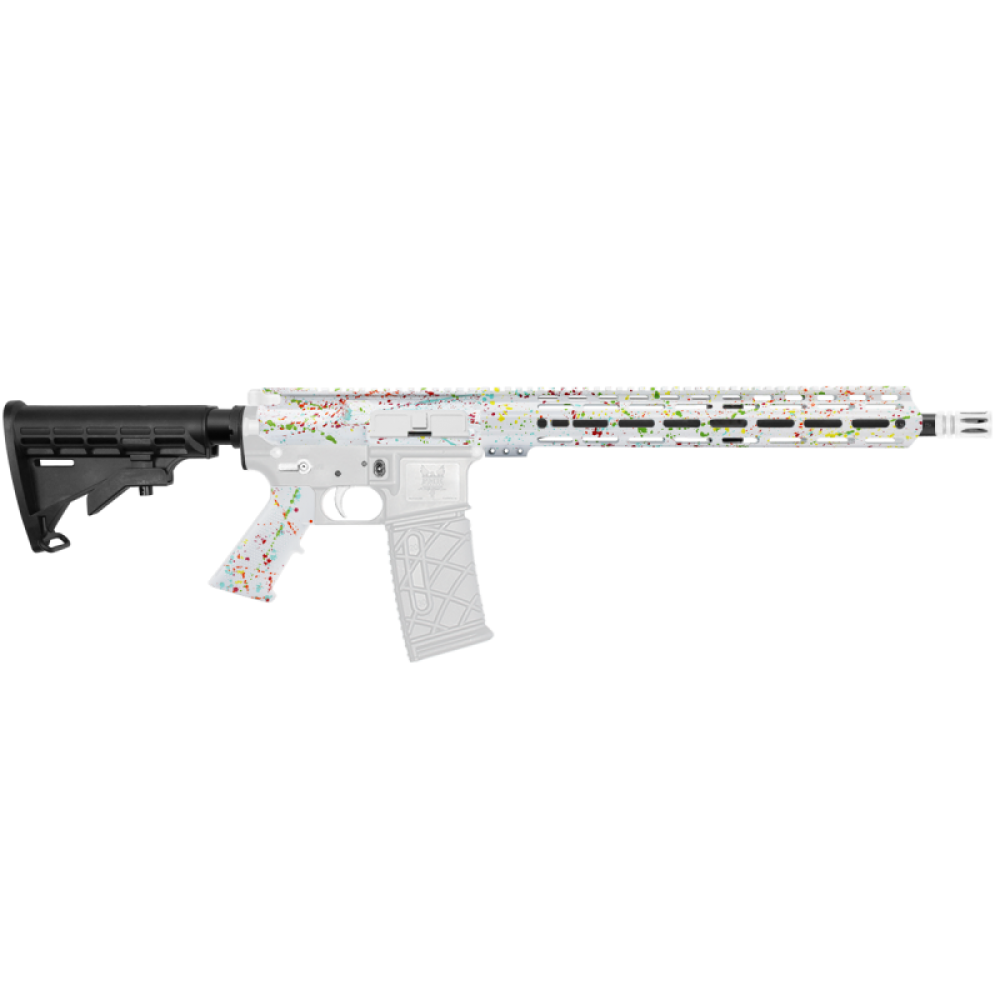 AR-15 .223/5.56 16" Barrel W/ 15'' Handguard|''WHI SPLATTER'' Carbine Kit