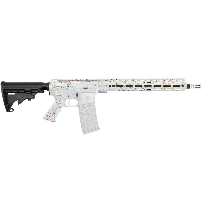 AR-15 .223/5.56 16" Barrel W/ 15'' Handguard|''WHI SPLATTER'' Carbine Kit