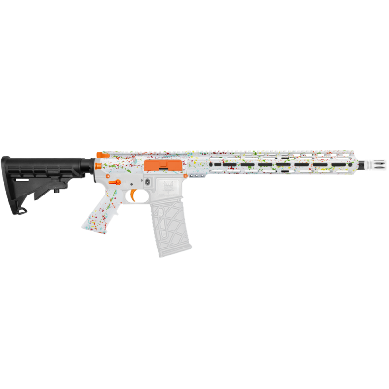 AR-15 .223/5.56 16" Barrel W/ 15'' Handguard|''WHI SPLATTER'' Carbine Kit