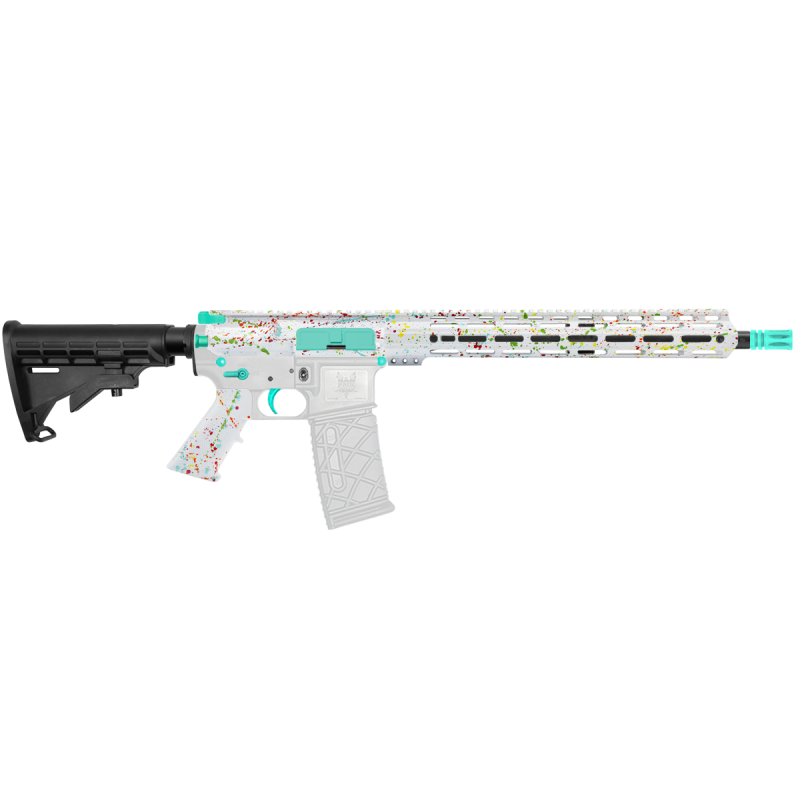 AR-15 .223/5.56 16" Barrel W/ 15'' Handguard|''WHI SPLATTER'' Carbine Kit