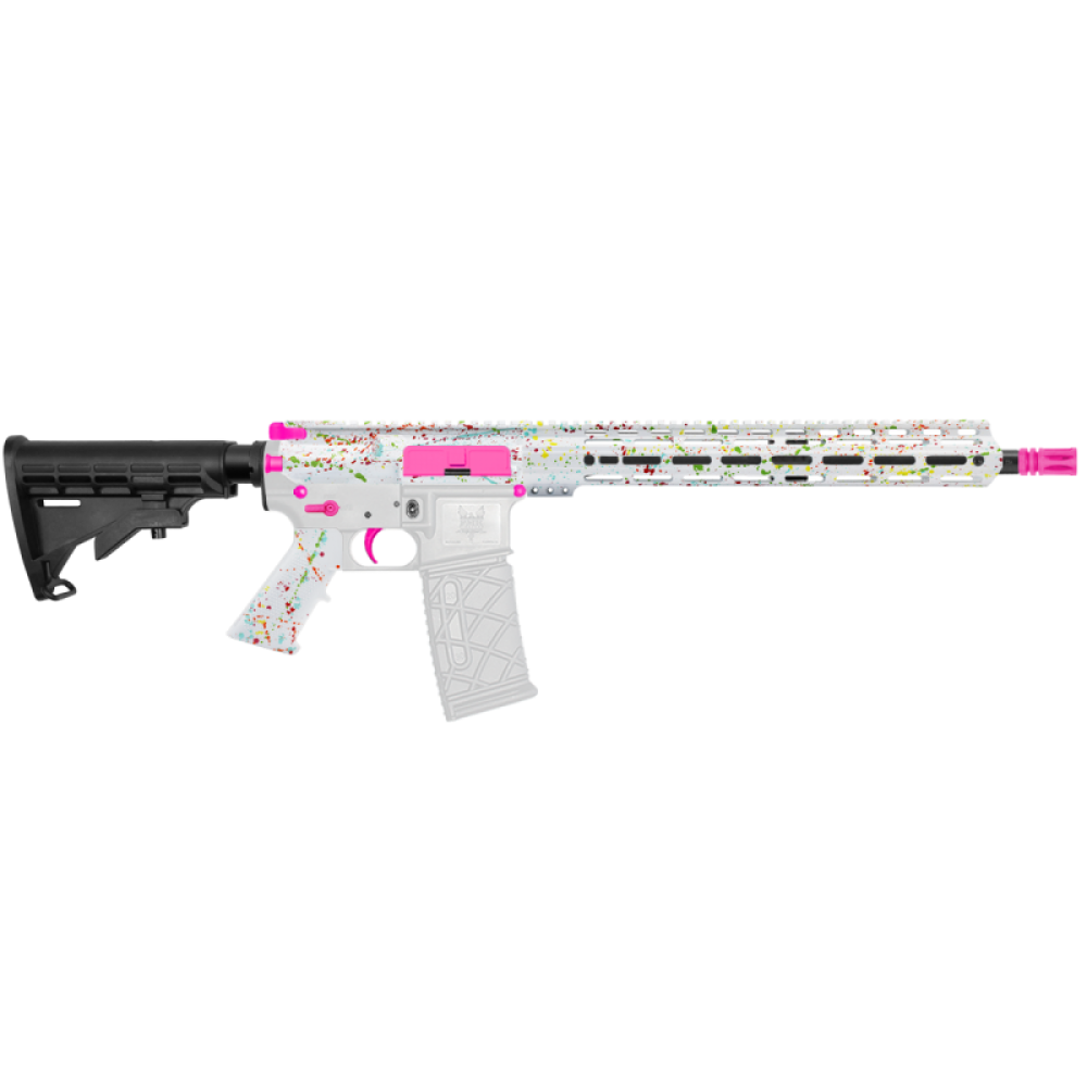 AR-15 .223/5.56 16" Barrel W/ 15'' Handguard|''WHI SPLATTER'' Carbine Kit