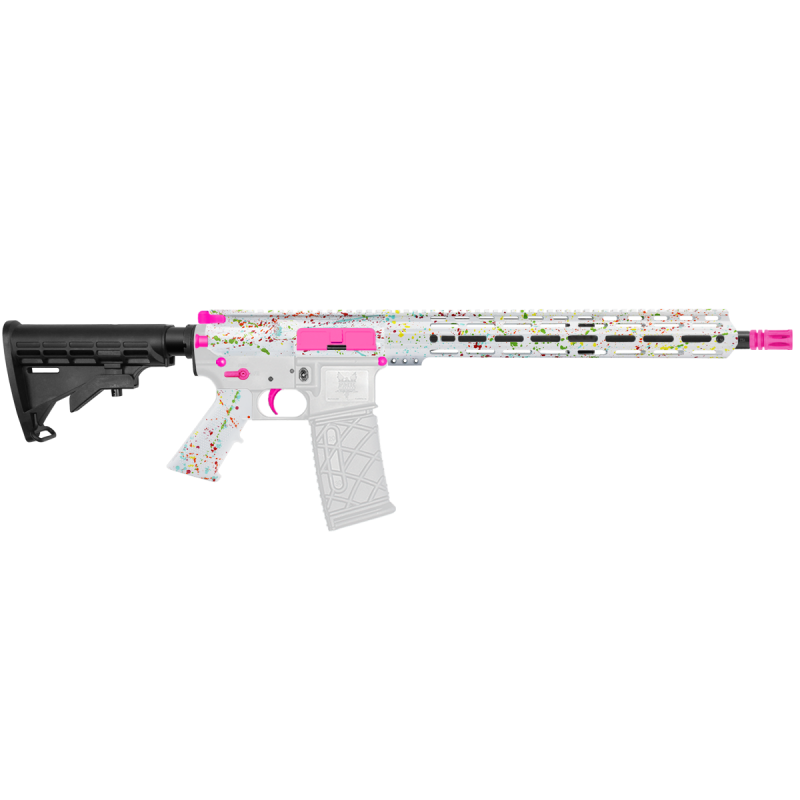 AR-15 .223/5.56 16" Barrel W/ 15'' Handguard|''WHI SPLATTER'' Carbine Kit