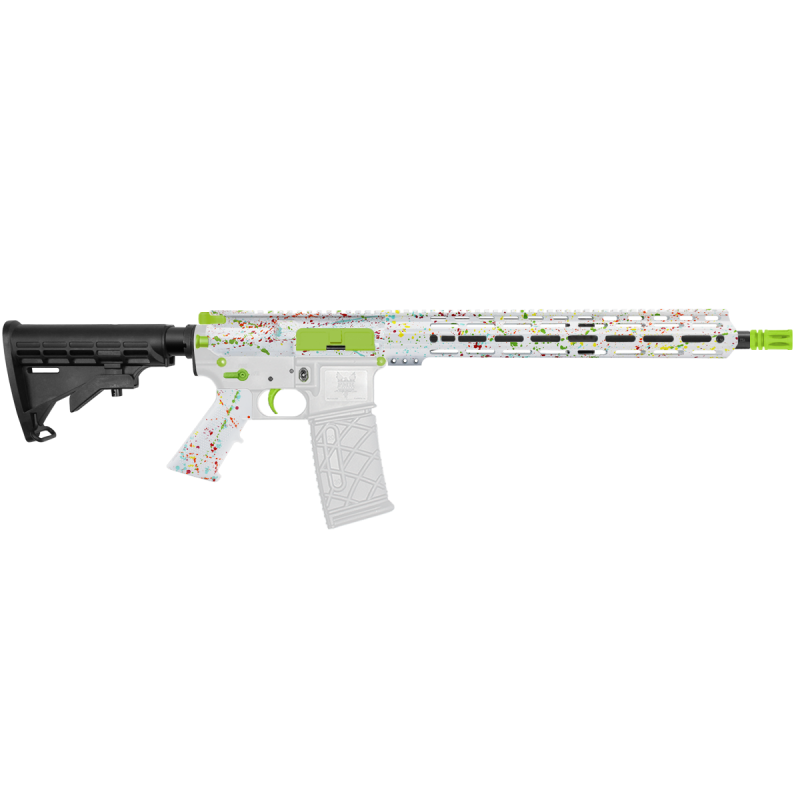 AR-15 .223/5.56 16" Barrel W/ 15'' Handguard|''WHI SPLATTER'' Carbine Kit