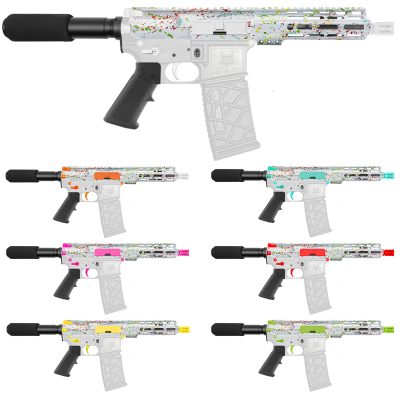 AR-15 .223/5.56 7" Barrel  W/ 7'' Handguard | ''WHI SPLATTER'' Pistol Kit