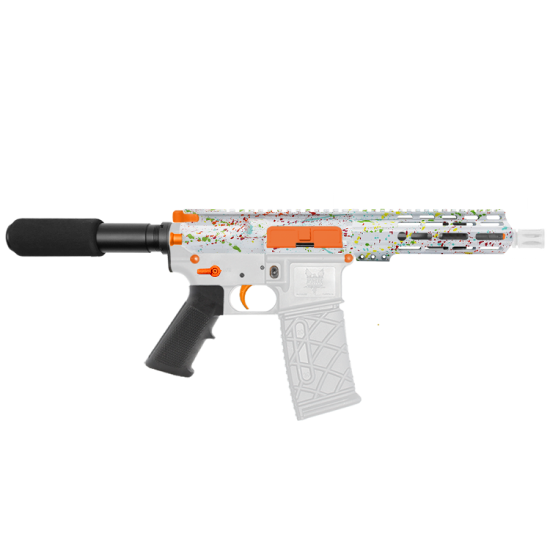 AR-15 .223/5.56 7" Barrel  W/ 7'' Handguard | ''WHI SPLATTER'' Pistol Kit