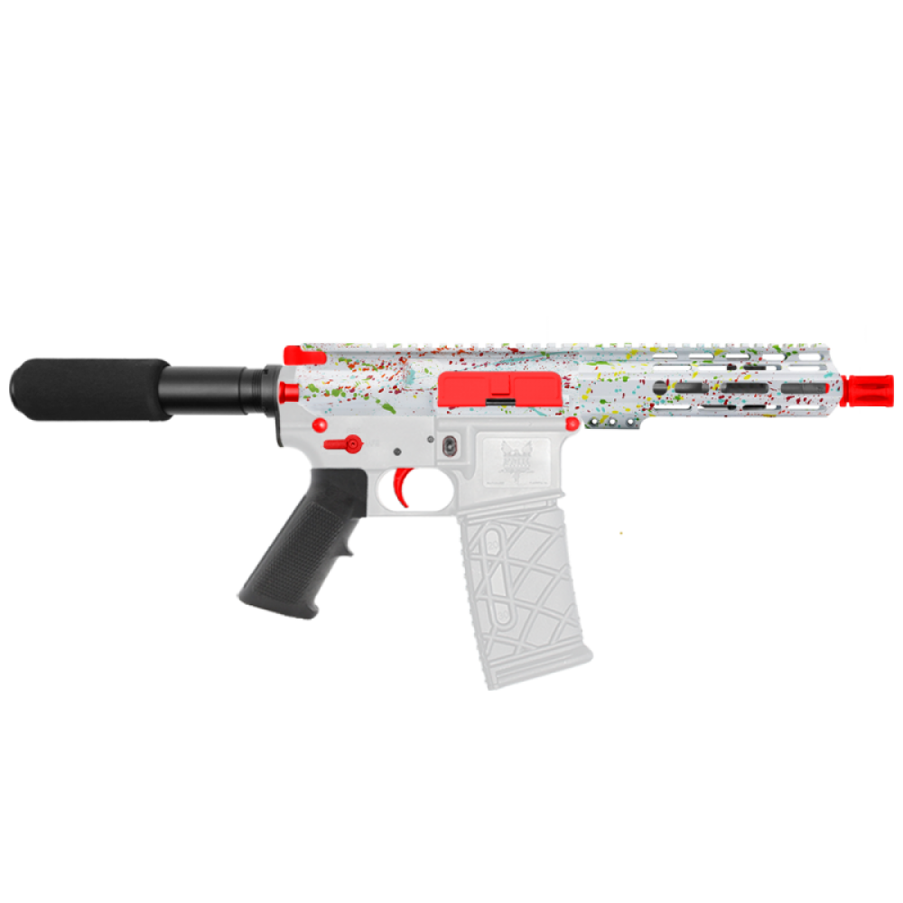 AR-15 .223/5.56 7" Barrel  W/ 7'' Handguard | ''WHI SPLATTER'' Pistol Kit